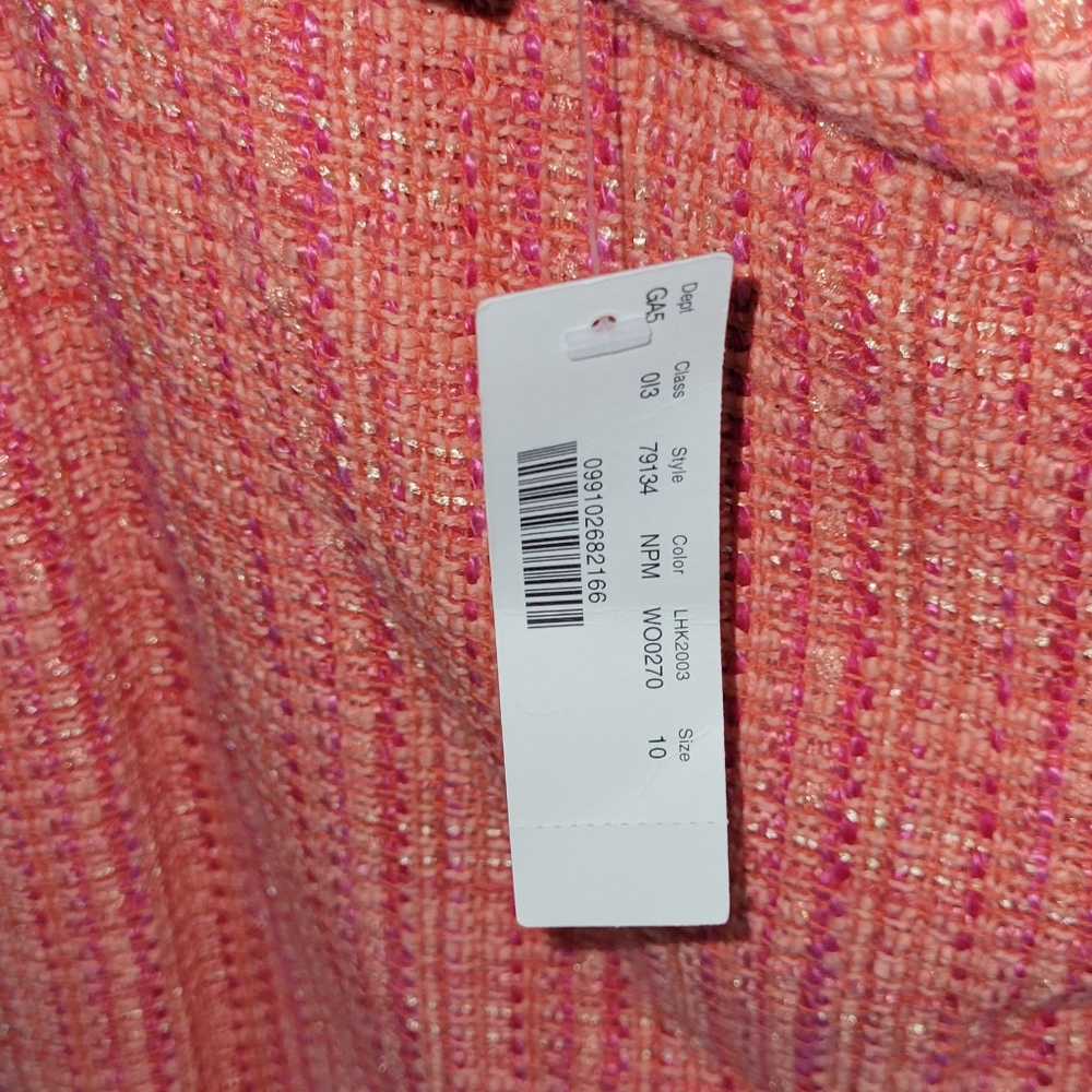 Tweed J. Crew Orange and Pink Pencil skirt size 10 - Picture 6 of 6